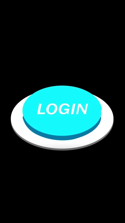 Animated login button cyan blue and white interface element vertical video... Stock Footage 317718224
