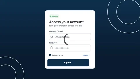 Animated Login Form Interface for Secure Account Access Stock Footage 332867829