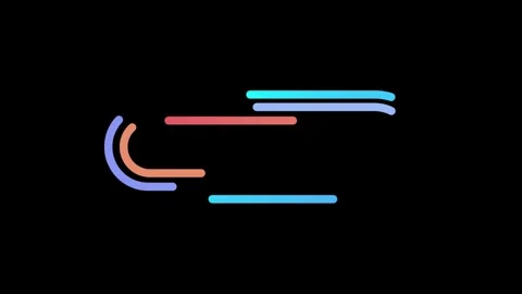 Animated logo reveal with text and abstract circular graphic elements on black Stock Footage 345500069