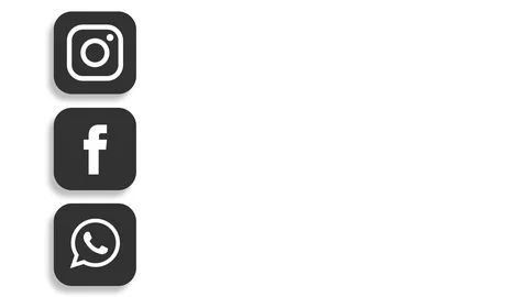 Animated logos social networks with empty space for text Stock Footage 100661409