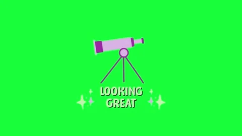 Animated looking great space  icon background animated, logo symbol, social medi Stock Footage 260124187
