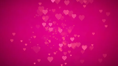 Animated loop able many moving big small pink red hearts 스톡 동영상 60801035