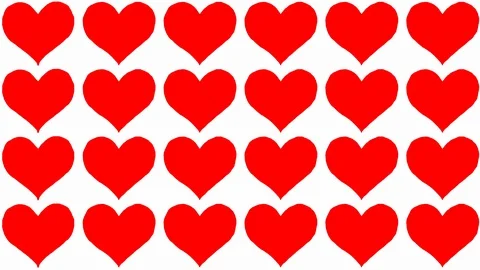 Animated loop of hearts, ideal footage for romantic backgrounds Stock Footage 123339363