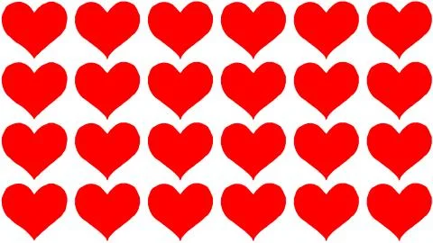 Animated loop of hearts, ideal footage for romantic backgrounds Stock Illustration