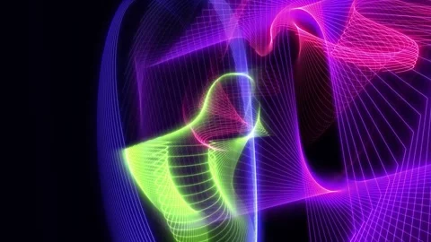 An animated loop of neon patterns. Stock Footage 241909793