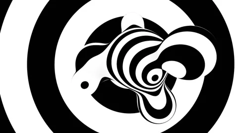 Animated Loop Stripe in black &amp; white Stock Footage 50378266