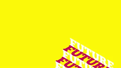 Animated loopable illustration showing typographic steps into the future. Stock Footage 158759639