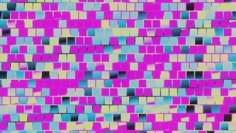 Animated looped background shimmering multicolored squares Stock Footage 202201631