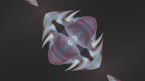 Animated looped kaleidoscope patterns. abstract three-dimensional background. 3d Stock Footage 152102131