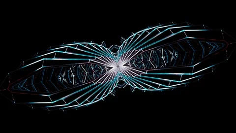 Animated looping background for the VJ in the form of a rotating kaleidoscope Stock Footage 205088474