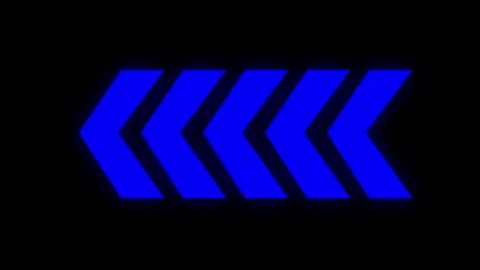 Animated looping swipe left blue arrow pointing to the right isolated on a .. Stock Footage 291933061