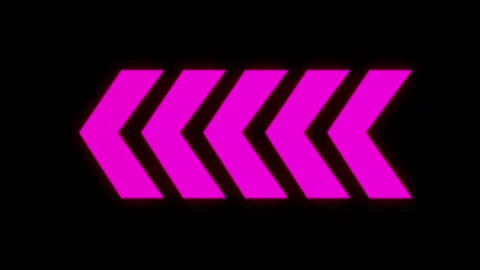 Animated looping swipe left pink arrow pointing to the right isolated on a .. Stock Footage 291933060
