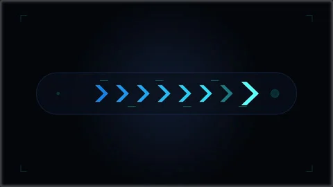 Animated looping swipe Right arrow pointing. Directional arrow loop animatio Vídeos de archivo 345628024