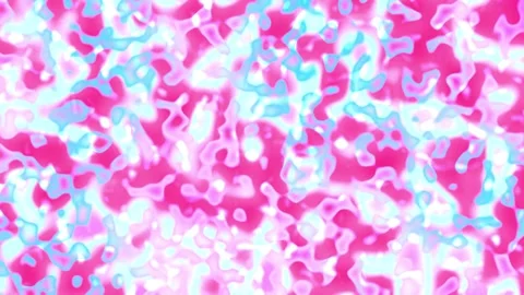 Animated Looping Vibrant Pink and Cyan Liquid Blob Movement Stock Footage 340329735