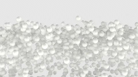Animated a lot of exploding Ping-Pong balls - white Stock Footage 267349878