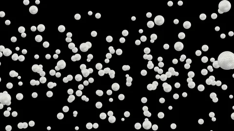 Animated a lot of plain white golf balls flying in slow motion - front view Stock Footage 82041955