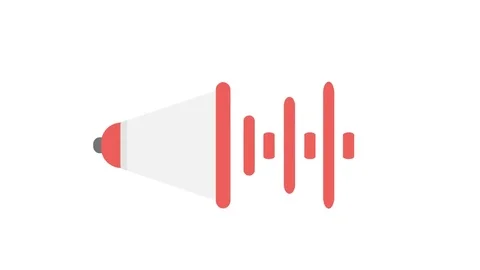 Animated  Loudspeaker Icon Stock Footage 79053532