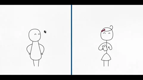 Animated love couple Stock Footage 131660024