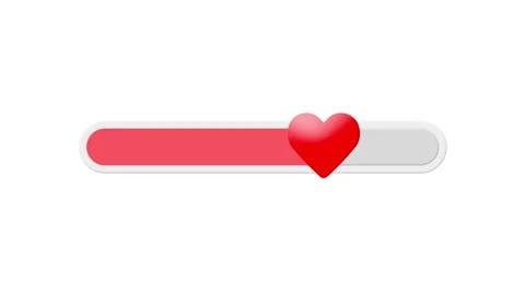 Animated Love Progress Bar with Red Heart Icon Stock Footage 318426073