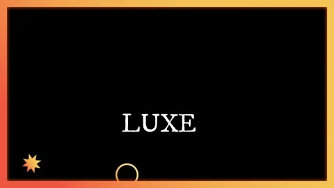 Animated luxe logo on black background with orange accents Stock Footage 338174137