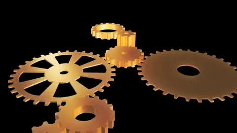 Animated machine cog sprocket gear technology moving parts motion background Stock Footage 73244316