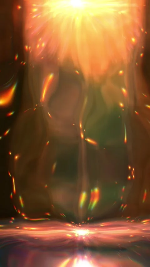 Animated magical background of shiny particles of light rays Stock Footage 310498751