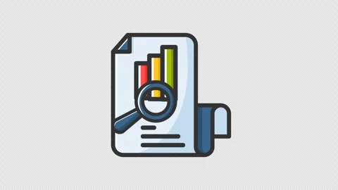 Animated magnifying glass on document suitable for business, research Stock Footage 264791854
