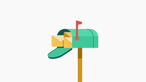 Animated Mailbox With Envelopes Showing Message Notifications Stock Footage 333720125