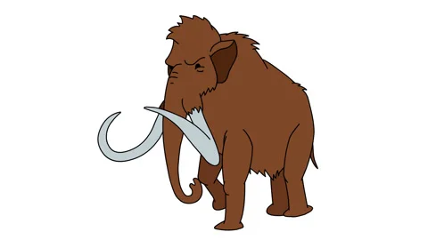 Animated Mammoth Full HD Stock Footage 86230893