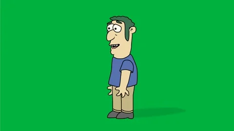 Animated man waving on green screen ideal for greetings presentations Stock Footage 308867908