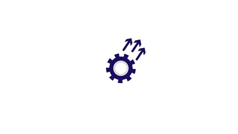 Animated manage time linear icon with Gear. Planning and organization. Loader Stock Footage 263802453