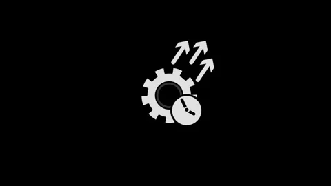 Animated manage time linear icon with Gear and location . Planning and orga.. Stock Footage 263802455