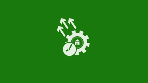 Animated manage time linear icon with Gear and location. Planning and organ.. Stock Footage 263802463