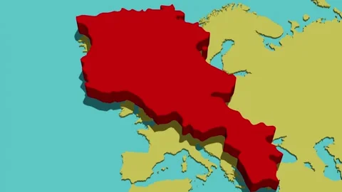 Animated Map of Armenia Stock Footage 288251671