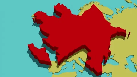 Animated Map of Azerbaijan Stock Footage 288993140
