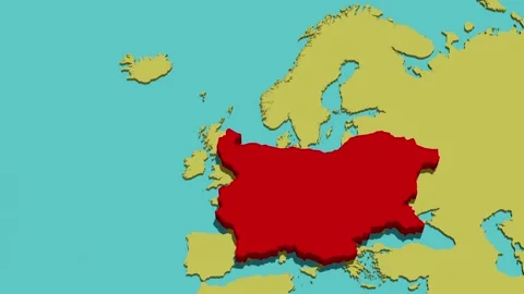 Animated Map of Bulgaria Stock Footage 289793769
