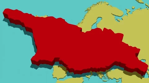 Animated Map of Georgia Stock Footage 293759557