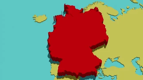 Animated Map of Germany Stock Footage 293804129