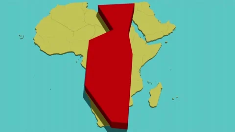 Animated Map of Gibraltar (Africa) Stock Footage 211610145