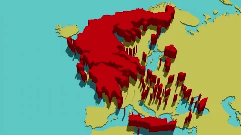 Animated Map of Greece Stock Footage 293869265