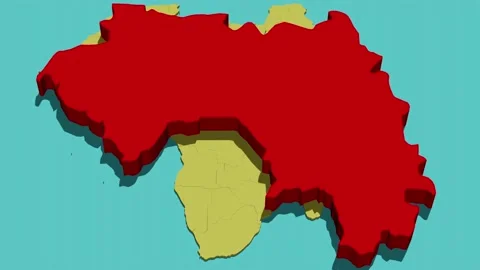 Animated Map of Guinea (Africa) Stock Footage 211610233