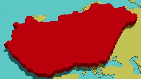 Animated Map of Hungary Stock Footage 294166492