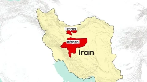 Animated Map of Iran Highlighting Tehran and Isfahan Regions Stock-Footage 334925003