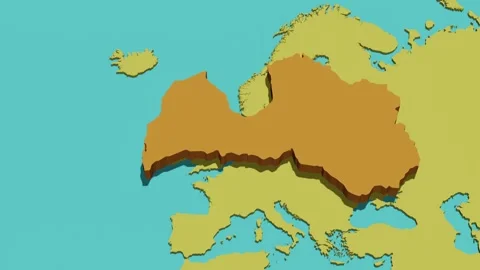Animated Map of Latvia Stock Footage 295257319