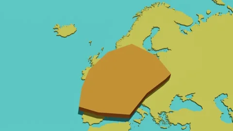 Animated Map of Monaco Stock Footage 296559210