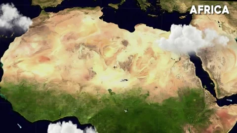 Animated  Map of North and Central Africa –  Regional Visualization 動画素材 316894057