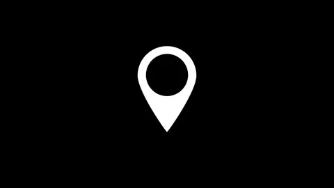 Animated of map pin concept. destination pin and icon. location icon Video stock 336549749