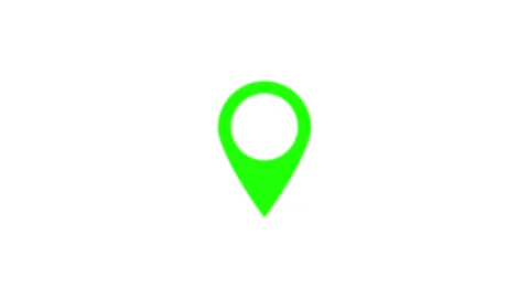 Animated of map pin concept. destination pin and icon. location icon Stockbeeldmateriaal 336549751