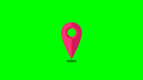 Animated Map Pin Location Pointer Symbol Pointing Stock Footage 331816280