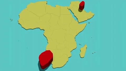 Animated Map of São Tomé and Príncipe (Africa) Stock Footage 211611052